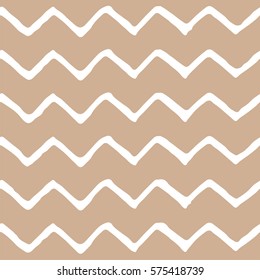 Seamless zigzag pattern. Hazelnut color. Vector illustration