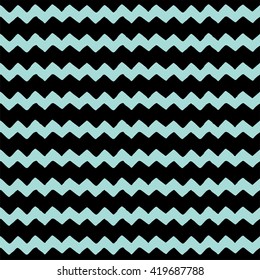 Seamless zigzag pattern. Limpet shell and black color. Vector illustration