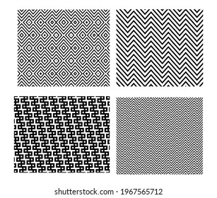 Seamless Zigzag pattern in linear style, vector