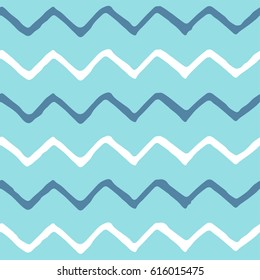 Seamless zigzag pattern. Niagara, Island Paradise and white color. Vector illustration