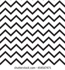 Seamless zigzag pattern of parallel lines. Geometric wave. Seamless background with horizontal black stripes in zigzag