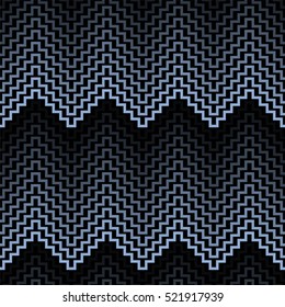 Seamless zigzag pattern. Serenity and black color. Vector illustration