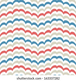 Seamless Zig-zag Scallops Background Pattern