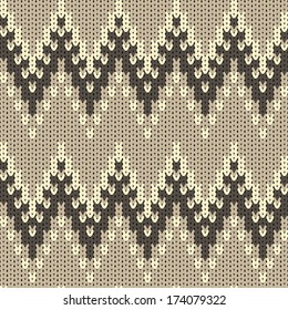 seamless zigzag vector knitted background