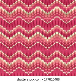 seamless zigzag vector knitted background