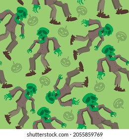 seamless zombie texture for halloween vector illustration