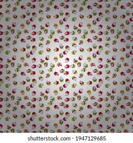 Seamless.Cupcake vector pattern. Muffin. Happy birthday cupcake background in red, white and black. Vector illustration. Cupcake pattern background.