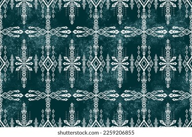 SeamlessIkat geometric folklore ornament. Oriental vector damask pattern. Ancient art of Arabesque. Tribal ethnic texture. Spanish motif on the carpet. Aztec style. Indian rug, Mexican embroidery.