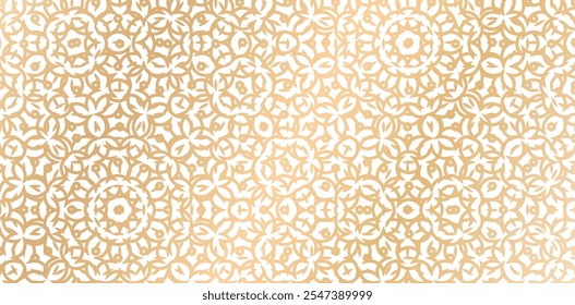 Seamlessly abstract patterned golden color isolate white backgrounds for Decorative wallpapers, knitted fabric textured, fabric printing, birthday invitation covers, wrap paper, covering book elements
