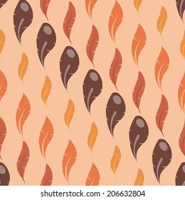 seamlessly background with feathers