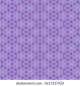Seamlessly connected floral patterns in shades of purple. Symmetrical, wide lines create a harmonious, soft and gentle look. Suitable for decorating unique and distinctive places.