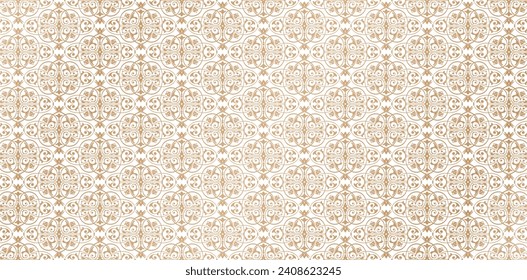 Seamlessly damask wallpapers vintages styles golden patterned vector illustrations for textile wall papers, books cover, Digital interfaces, prints templates material cards invitation, wrapping papers