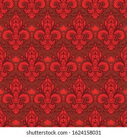seamlessly fleur-de-lis pattern  - perfect for luxury designs as wallpaper for gift wrapping or digital scrapbooking