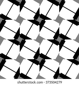 Seamlessly repeatable abstract geometric pattern, background. Editable vector.