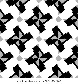 Seamlessly repeatable abstract geometric pattern, background. Editable vector.
