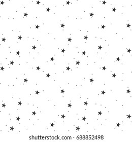 Seamlessly repeatable abstract pattern of stars / Modern Geometric Star Pattern background