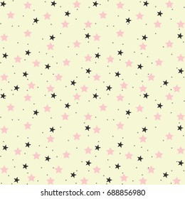 Seamlessly repeatable abstract pattern of stars / Modern Geometric Star Pattern on yellow background /Seamless pattern with stars background,vector eps.10