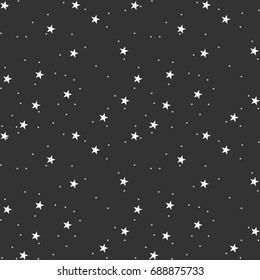 Seamlessly Repeatable Abstract Pattern Of Stars / Modern Geometric Star Pattern On Black Background /Seamless Pattern With Stars Background,vector Eps.10