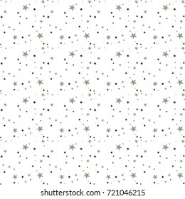 Seamlessly repeatable abstract pattern of stars / Modern Geometric Star Pattern background