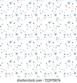 Seamlessly repeatable abstract pattern of stars / Modern Geometric Star Pattern background