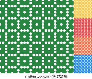 Seamlessly repeatable dotted, polka dot pattern. Pattern with mosaic of circles. 