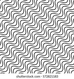 Seamlessly repeatable geometric monochrome pattern with distorted lines