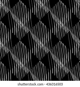 Seamlessly repeatable geometric pattern, abstract monochrome background, texture