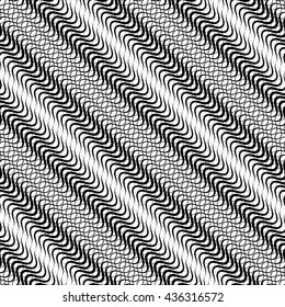 Seamlessly repeatable geometric pattern, abstract monochrome background, texture