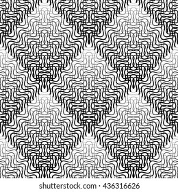 Seamlessly repeatable geometric pattern, abstract monochrome background, texture