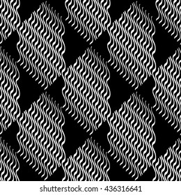 Seamlessly repeatable geometric pattern, abstract monochrome background, texture