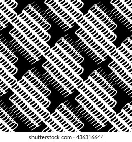 Seamlessly repeatable geometric pattern, abstract monochrome background, texture