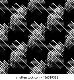 Seamlessly repeatable geometric pattern - Abstract monochrome background, texture