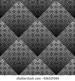 Seamlessly repeatable geometric pattern - Abstract monochrome background, texture
