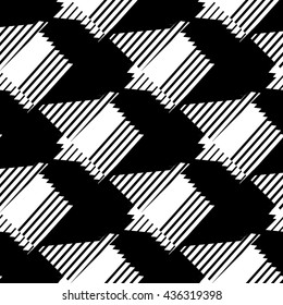 Seamlessly repeatable geometric pattern - Abstract monochrome background, texture