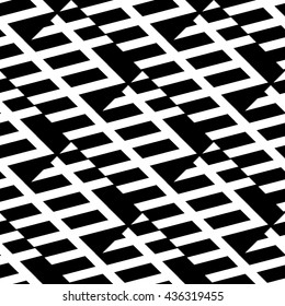 Seamlessly repeatable geometric pattern - Abstract monochrome background, texture