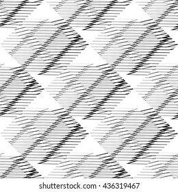 Seamlessly repeatable geometric pattern - Abstract monochrome background, texture