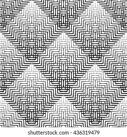 Seamlessly repeatable geometric pattern - Abstract monochrome background, texture