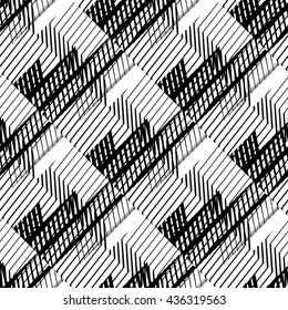 Seamlessly repeatable geometric pattern - Abstract monochrome background, texture