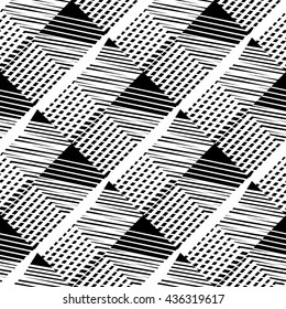 Seamlessly repeatable geometric pattern - Abstract monochrome background, texture