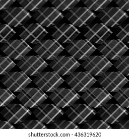 Seamlessly repeatable geometric pattern - Abstract monochrome background, texture