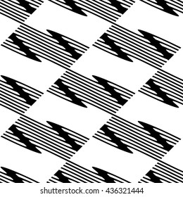 Seamlessly repeatable geometric pattern - Abstract monochrome background, texture
