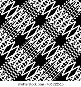 Seamlessly repeatable geometric pattern - Abstract monochrome background, texture