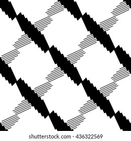 Seamlessly repeatable geometric pattern - Abstract monochrome background, texture