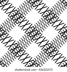 Seamlessly repeatable geometric pattern - Abstract monochrome background, texture