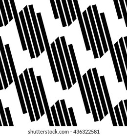 Seamlessly repeatable geometric pattern - Abstract monochrome background, texture