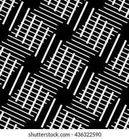Seamlessly repeatable geometric pattern - Abstract monochrome background, texture
