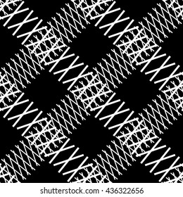 Seamlessly repeatable geometric pattern - Abstract monochrome background, texture