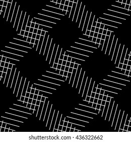 Seamlessly repeatable geometric pattern - Abstract monochrome background, texture