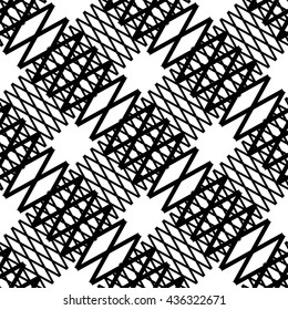 Seamlessly repeatable geometric pattern - Abstract monochrome background, texture