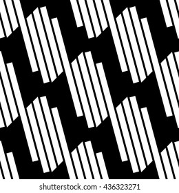 Seamlessly repeatable geometric pattern - Abstract monochrome background, texture